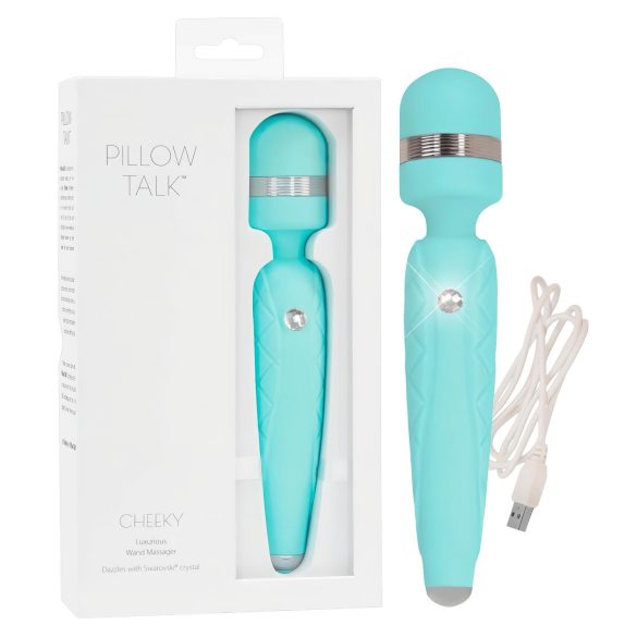 Pillow Talk Cheeky Wand - Akkuladegerät Vibrator (Türkis)