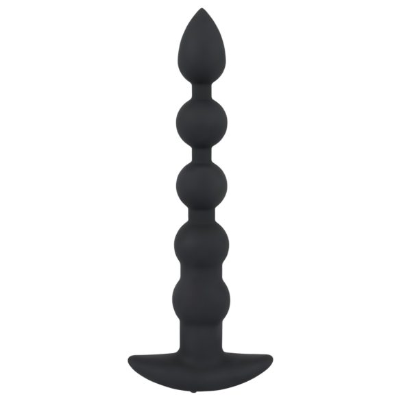 Black Velvet - Akku Analvibrator mit 5 Perlen (schwarz)