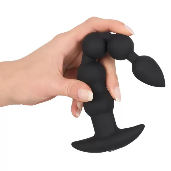 Black Velvet - Wiederaufladbarer 5-Perlen Analvibrator (schwarz)