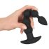 Black Velvet - Akku Analvibrator mit 5 Perlen (schwarz)