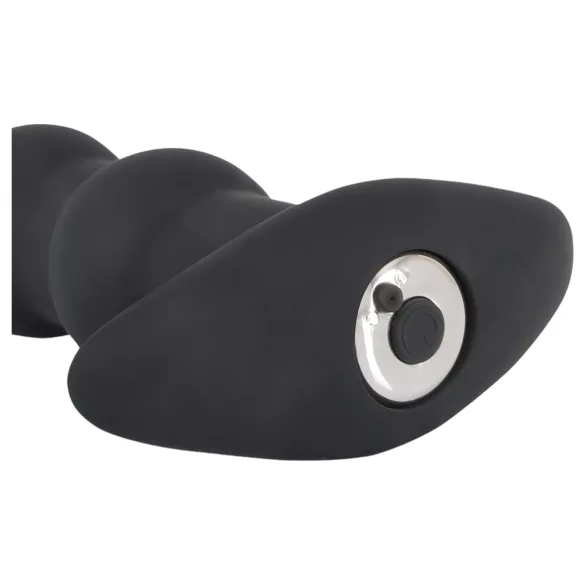Black Velvet - Wiederaufladbarer 5-Perlen Analvibrator (schwarz)