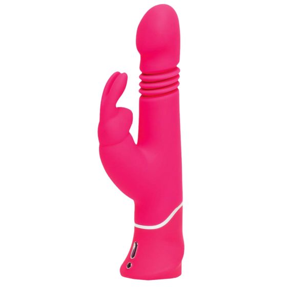 Happyrabbit Thrusting - Wiederaufladbarer, sich drehender Schubvibrator mit Hebel (rosa)