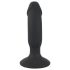 Black Velvet - Akkubetriebener Penis-Analvibrator (schwarz)