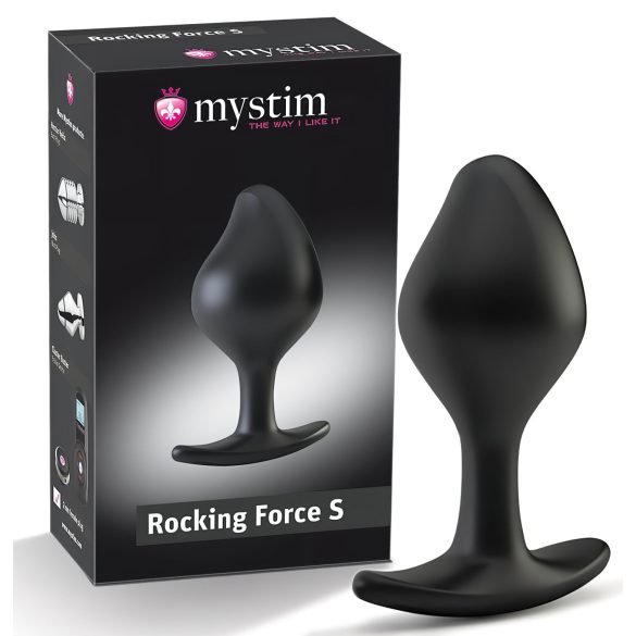 Mystim Rocking Force S - Elektro-Analplug - Klein (Schwarz)