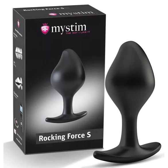 mystim Rocking Force S - Elektro-Analplug - klein (schwarz)