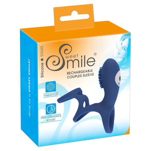 SMILE Paar - Wiederaufladbare, vibrierende Penis-Manschette (Blau)