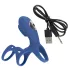 SMILE Couple - Wiederaufladbarer Vibrations-Paar-Ring (Blau)