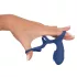 SMILE Couple - Wiederaufladbarer Vibrations-Paar-Ring (Blau)