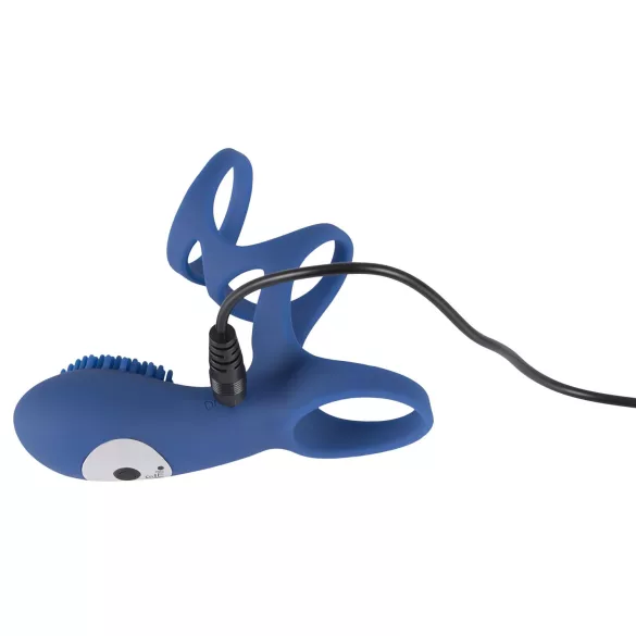 SMILE Couple - Wiederaufladbarer Vibrations-Paar-Ring (Blau)