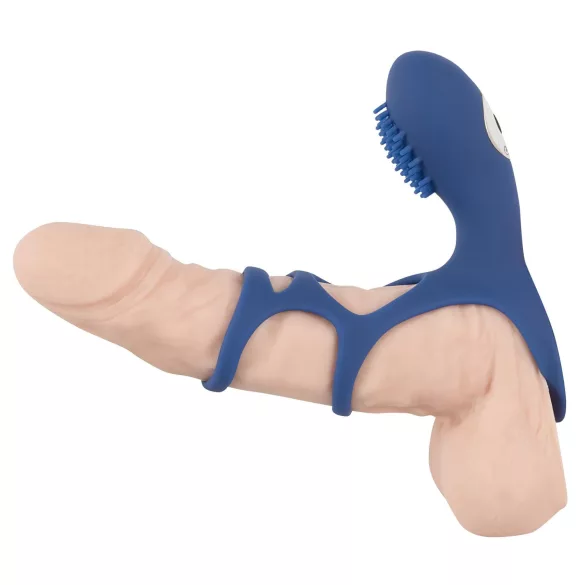 SMILE Couple - Wiederaufladbarer Vibrations-Paar-Ring (Blau)