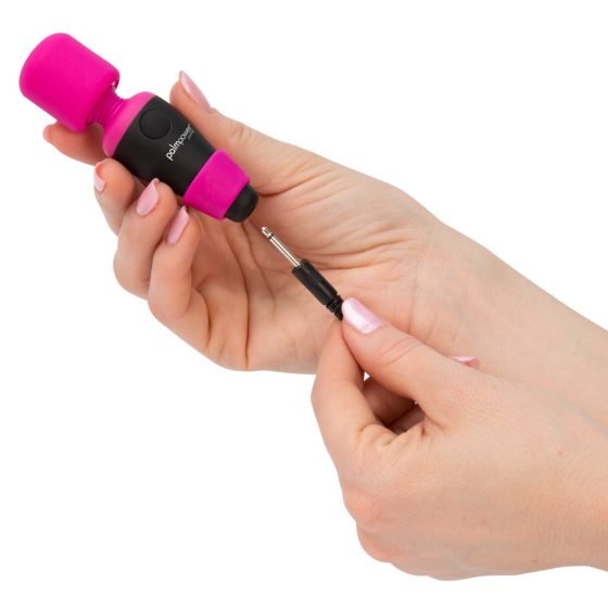 PalmPower Taschen-Zauberstab - akkubetriebener, mini Massage-Vibrator (rosa-schwarz)