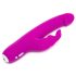 Happyrabbit Realistic Slim - Akku-Vibrator mit Klitorisarm (lila)