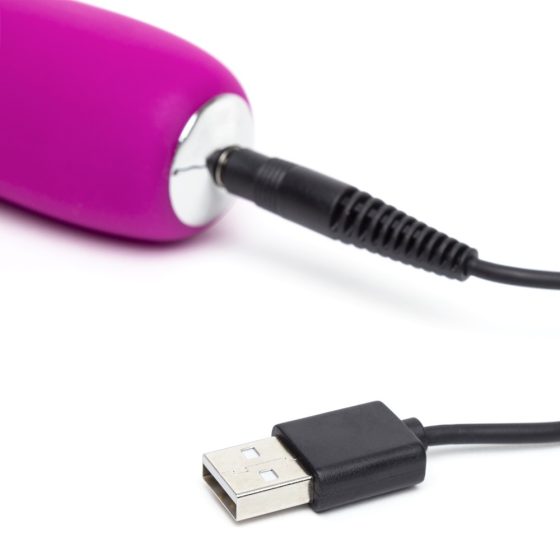 Happyrabbit Realistic Slim - wiederaufladbarer Vibrator mit Klitorisarm (lila)