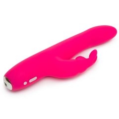   Happyrabbit Curve Slim - wasserdichter, akkubetriebener Vibrator mit Klitorisarm (pink)