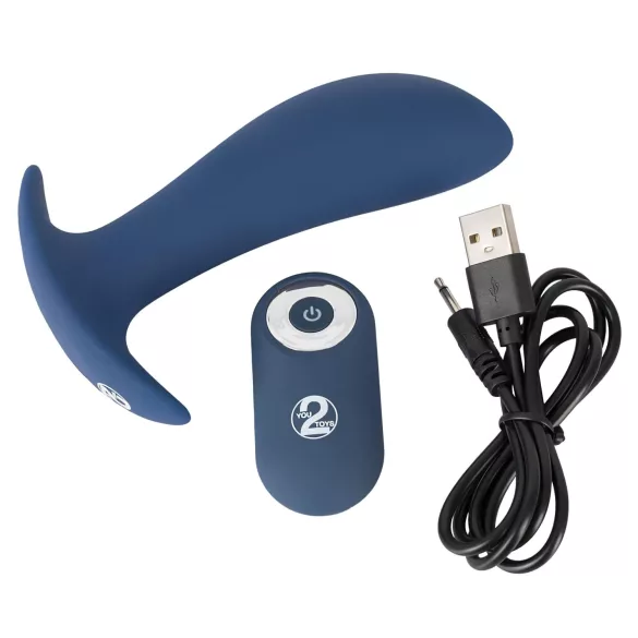 You2Toys - Plug - Akku Analdildo mit Funkfernbedienung (blau)