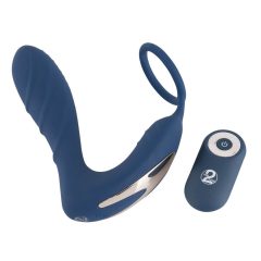   You2Toys - Prostate Plug - Wiederaufladbarer, funkgesteuerter Analvibrator mit Penisring (blau)