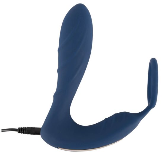 You2Toys Prostata Plug - Akkubetriebener, funkgesteuerter Analvibrator mit Penisring (Blau)