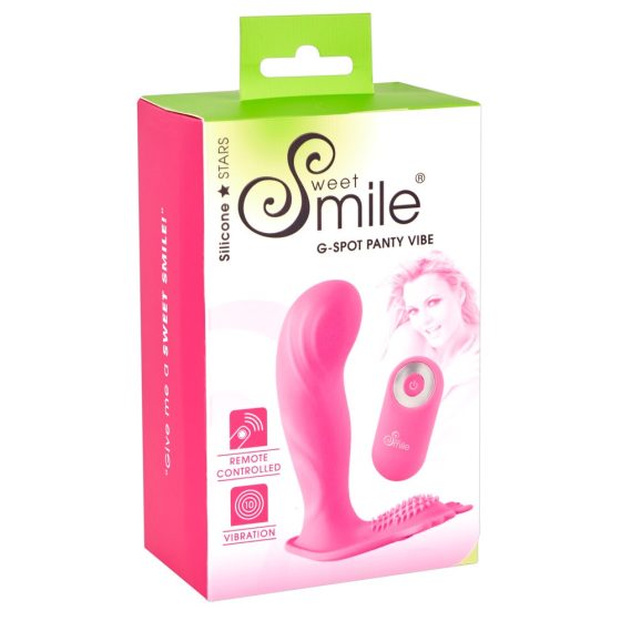 SMILE G-Punkt Slip - akkubetriebener, funkgesteuerter Strap-on-Vibrator (pink)