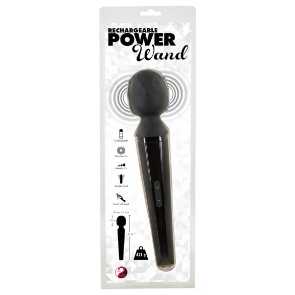 You2Toys Power Wand - Wiederaufladbarer Massagevibrator (Schwarz)