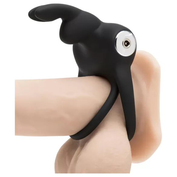 Happyrabbit Cock - Wasserdicht, Akku Penis- und Hodenring (Schwarz)