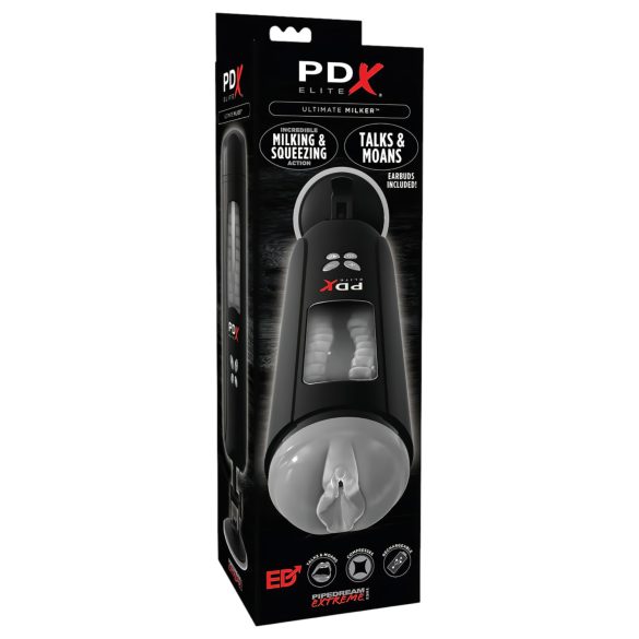 PDX Ultimate Milker - saugender & vibrierender Masturbator (schwarz)