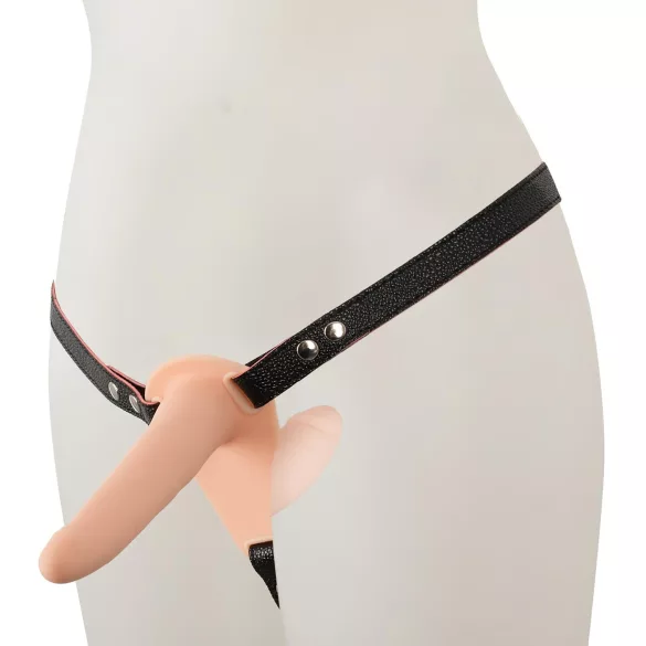You2Toys - Strap-On - anlegbarer Doppelvibrator (natur)