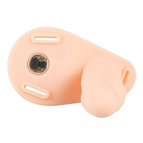 You2Toys - Strap-On - anlegbarer Doppelvibrator (natur)