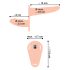 You2Toys - Strap-On - Doppeldildo mit Gurt (natur)