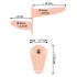 You2Toys - Strap-On - anlegbarer Doppelvibrator (natur)