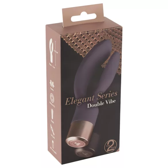 You2Toys Elegant Double - Akku-Vibrator mit Klitorisarm (lila)