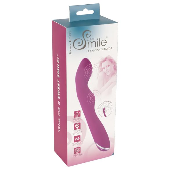 SMILE - Flexibler A- und G-Punkt-Vibrator (Rosa)