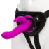Happyrabbit Strap-On - Hasen-Vibrator zum Umschnallen mit Klitorisstimulator (lila)