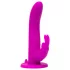 Happyrabbit Strap-On - Hasen-Vibrator zum Umschnallen mit Klitorisstimulator (lila)