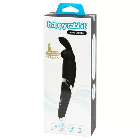 Happyrabbit Wand - akkubetriebener Massage-Vibrator (schwarz)