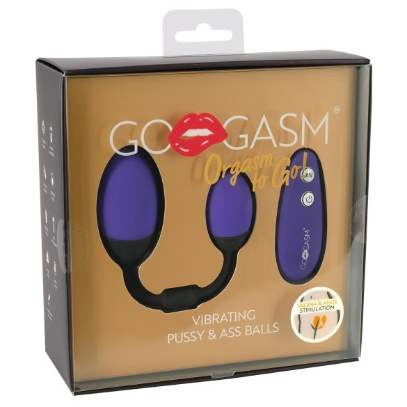 GoGasm Pussy & Ass - Vibrationsduo (Lila-Schwarz)