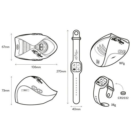 Hot Octopuss Pulse Solo Lux - Funkmasturbator (schwarz)