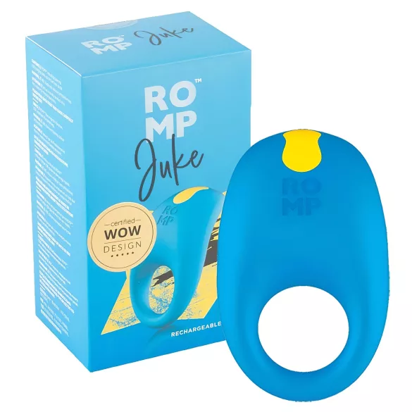 ROMP Juke - wasserfester Vibrations-Penisring (blau)