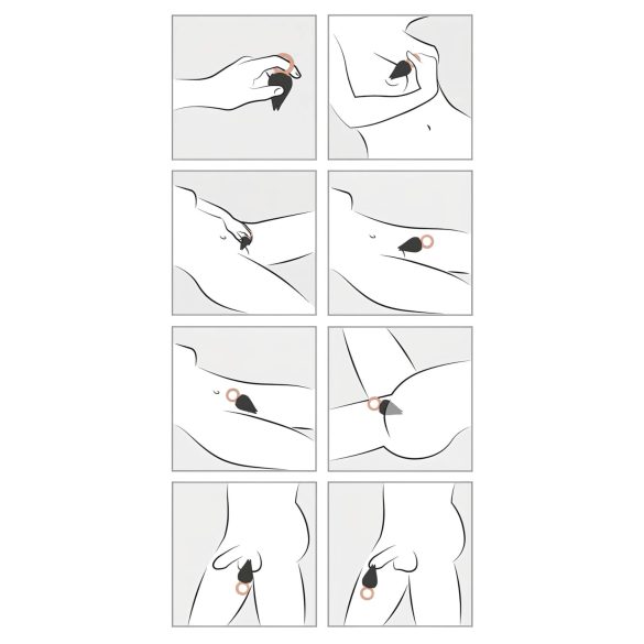 Belou - Akku-betriebener, wasserdichter Klitoris-Vibrator (schwarz)