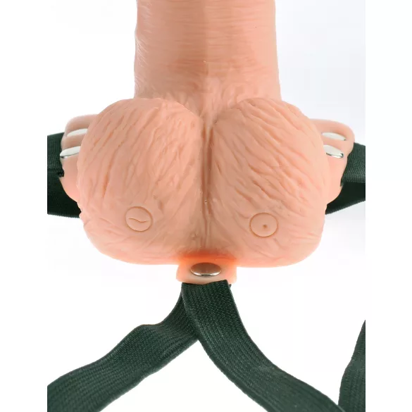 Pipedream - Fetish Strap-On 6 - anlegbarer, hohler Vibrator (naturfarben)