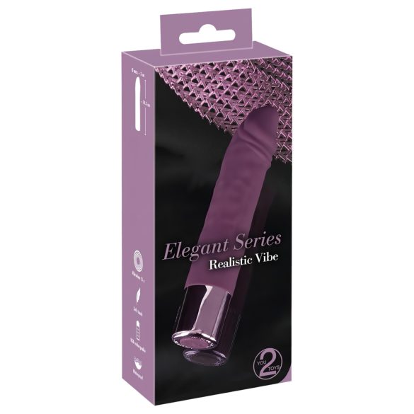 You2Toys Elegant Realistic - Akkuvibrator, wasserdicht (Lila)