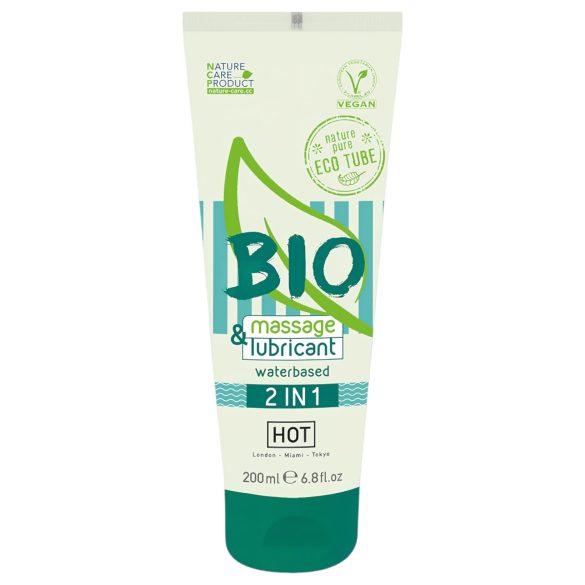 HOT Bio 2IN1 - wasserbasiertes Gleit- und Massagegel (200ml)
