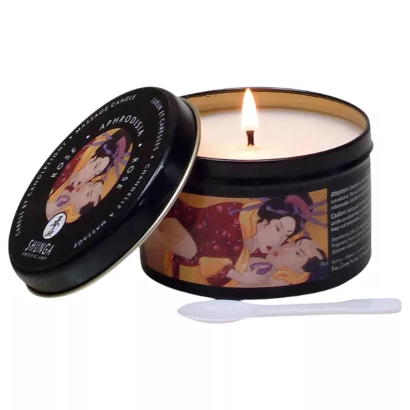 Shunga Körperkerze - Luststeigernd - Rose (170ml)