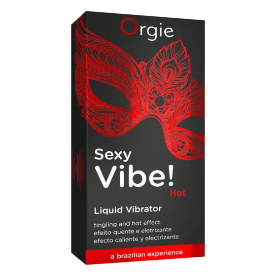 Orgie Sexy Vibe HOT - Erdbeerwärmender Flüssigvibrator (15ml)