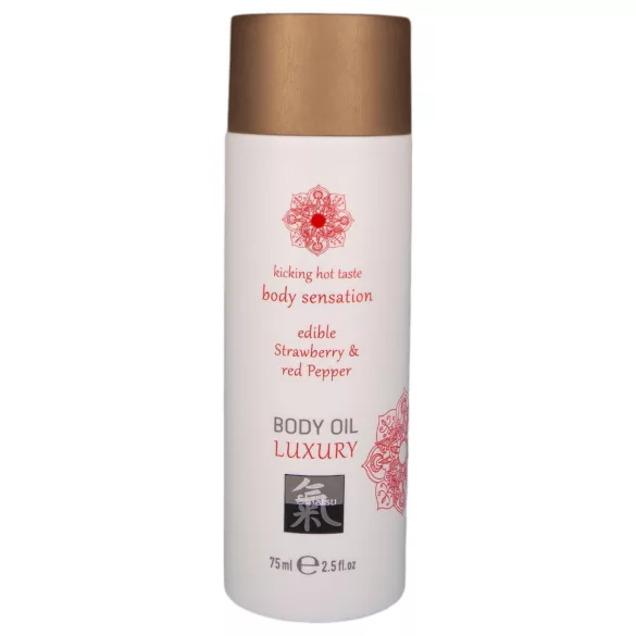 Shiatsu Luxury - essbares Massageöl - Erdbeer-Rotwein (75ml)