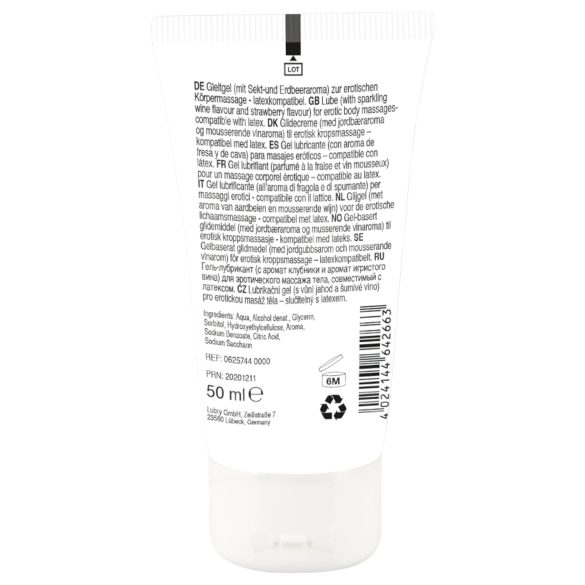 Lick it! - 2in1 essbarer Gleitgel - Champagner-Erdbeere (50ml)