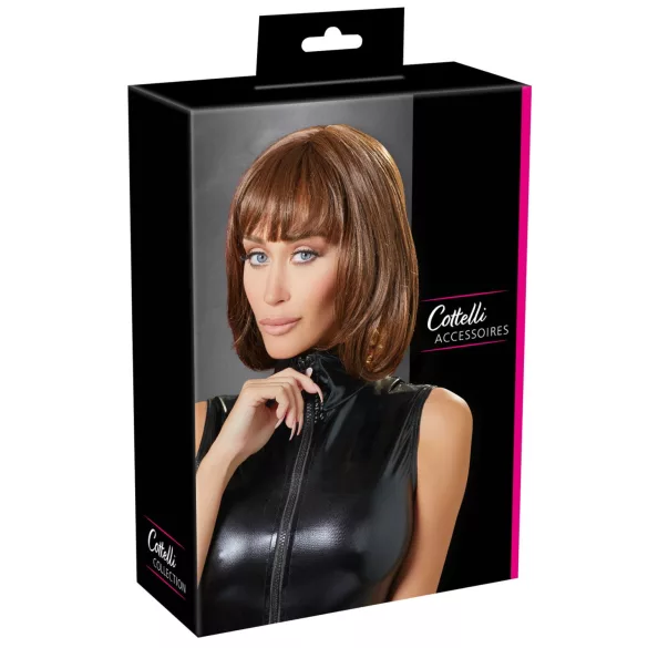 Cottelli - mittellange Bob-Perücke (braun)