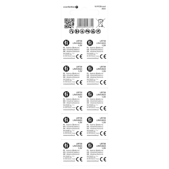 Knopfzellenbatterie - LR41 (10 Stk)