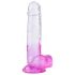 Sunfo - Saugnapf-Dildo mit Hoden - 22cm (transparent-lila)