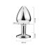 Sunfo - Metall Analplug mit pinkfarbenem Edelstein (Silber)