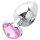 Sunfo - Metall-Analkugel mit herzförmigem Stein (silber-pink)